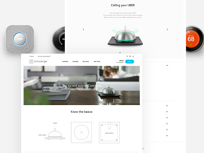 Concierge - Tech Specs Page branding color design product smart home ui ux website