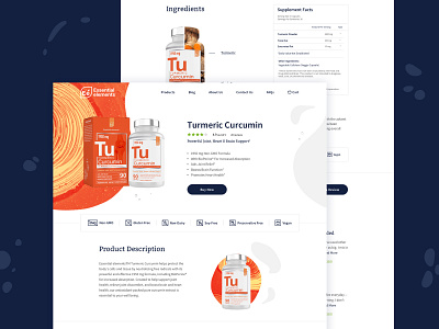 Essential Elements Product Page art direction bottle brand branding color design logo organic package product style ui vitamins website