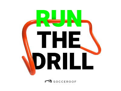 Socceroof "Run the Drill" brand color illustraion run soccer sport visual workout