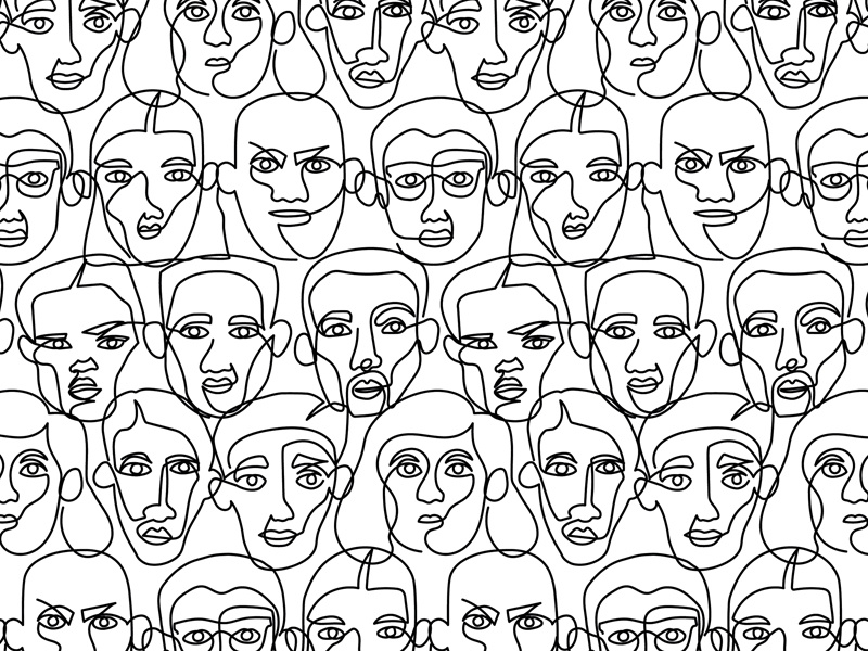 One Line Drawings drawing one line white black pattern illustrator