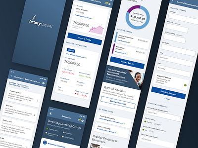 Design for Victory Capital customer account app - shipped.