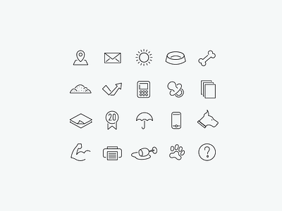 Icon Set for Purina branding design icon design icons illustration