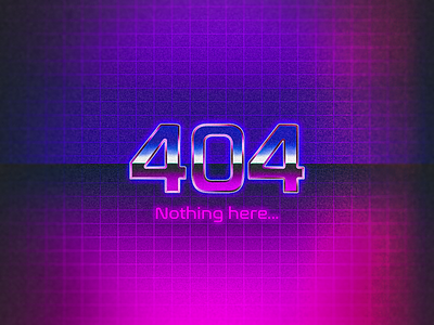 404 page illustration retro retrowave typography vaporwave vector web