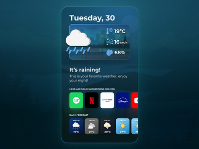 Weather App app design illustration ui weather