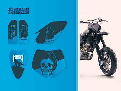Customized Graphic Kit for Husaberg FS 650 branding gradient graphic kit husaberg illustration motorcycle racing sports sticker