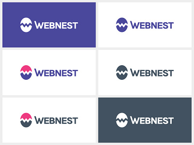 Webnest Logo Color Exploration agency branding color draft egg hatch identity logo exploration nest product rgb web design