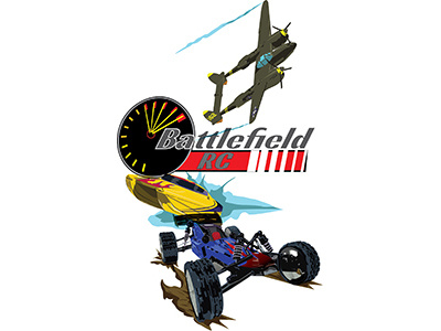 Battlefield Tshirt illustration planes rc vector