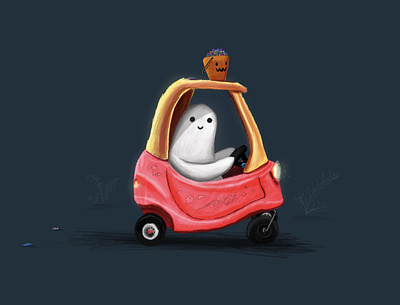 Boo 👻 digital art halloween illustration procreate