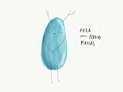 MATÍAS. adobe sketch blue character friend paint