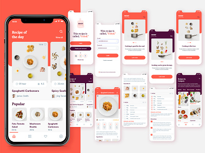 Savor | Recipe App @app @design @typography @uidesign @uiux design @visualdesign