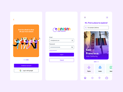 Onism - LGBT Tourism @concept @uidesign @visualdesign designofexperimentation