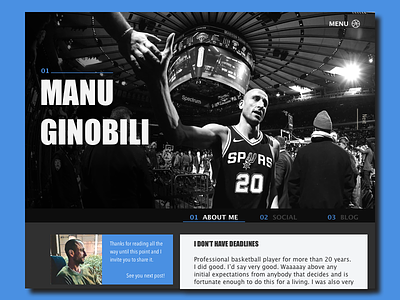 The Manu Ginobili Blog: About me basketball blog design ginobili nba san antonio social spurs training ui ux