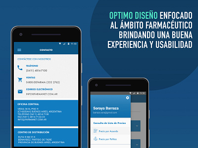 App Farmanet app design contact material design pharma pharmaceutical sellers ui