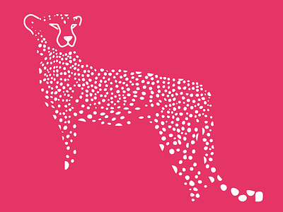 Cheetah design graphic design illustration minmal nature vector