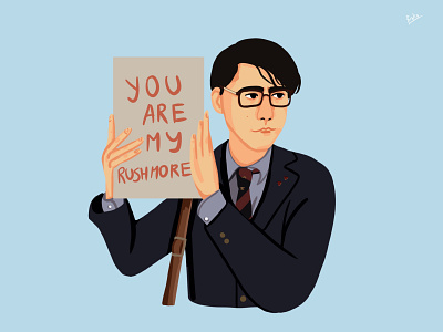 You are My Rushmore 2d 2d art design digital art draw drawing illustration illustrator ipadpro procreate rushmore valentine wesanderson