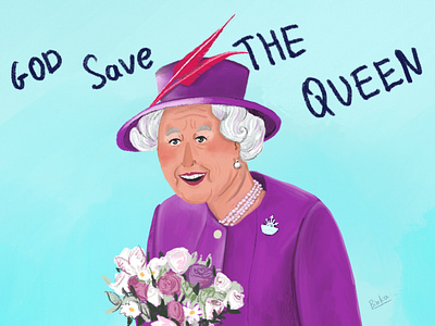 Queen Elizabeth || 2d art design digital art draw drawing elizabeth illustration illustrator procreate queen queenelizabeth
