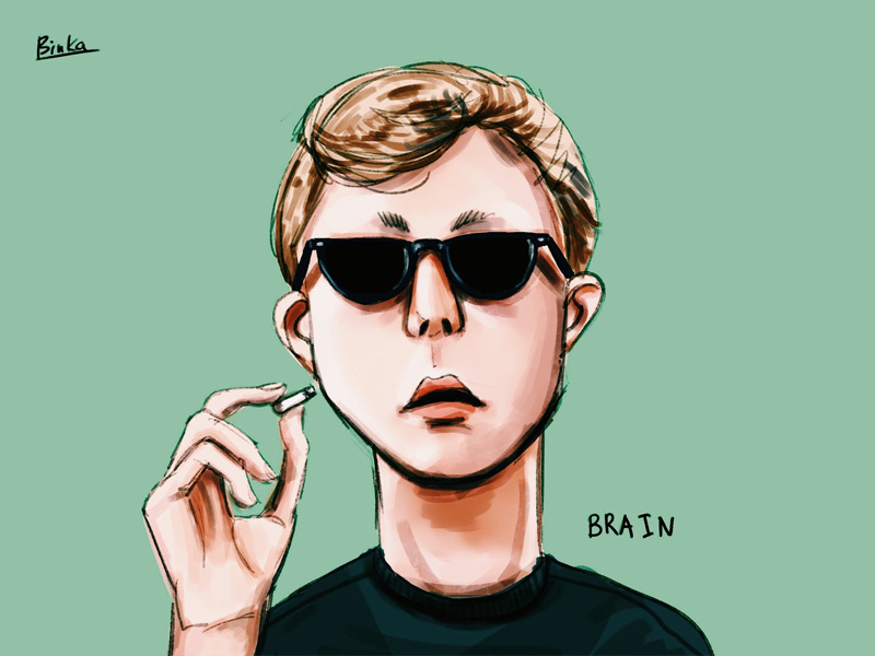 Brain fanart photoshop digital art brain breakfast club draw drawing illustration