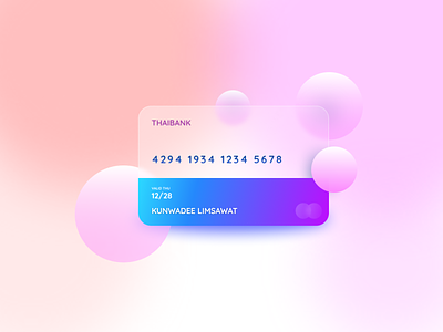 Glassmorphism UI - Credit Card creditcard design figma figmadesign glassmorphism ui deisgn