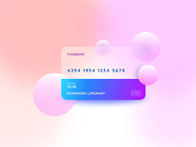 Glassmorphism UI - Credit Card