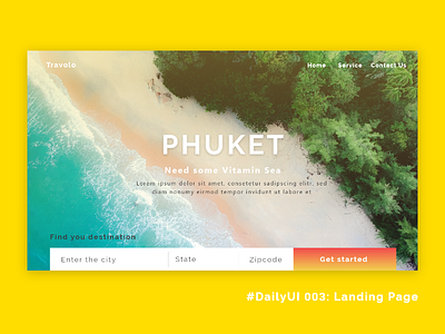 DailyUI 003: Landing page