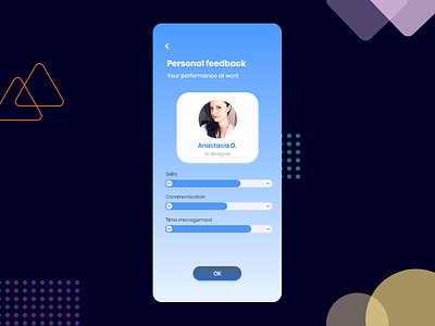 Personal Feedback UI design adobe xd ui deisgn uidesign