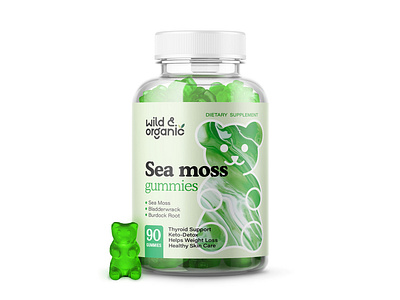 Supplement packaging Sea Moss Gummies