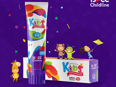 Children's Toothpaste branding design packaging