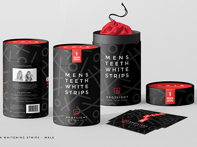 Teeth whitening strips for men branding design packaging