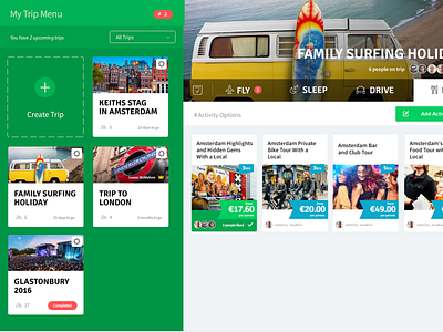 TravePlan Web App Design app design branding ui ux