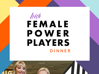 Female Power Players invitation card logo