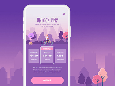 FNY Payment Wall Design app design branding ui ux