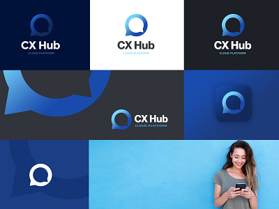 CX Hub Branding branding logo