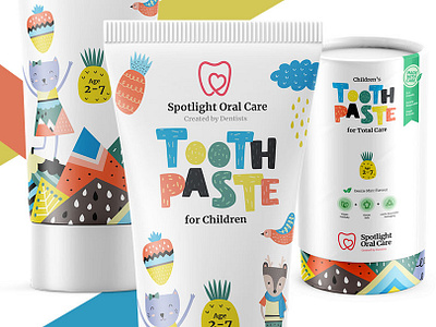 Childrens Toothpaste branding logo packaging product