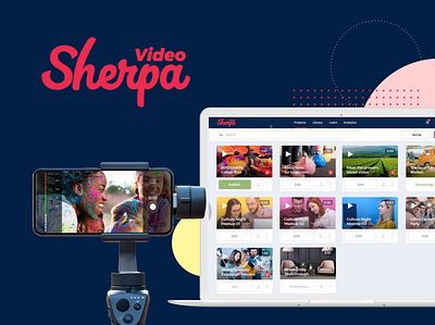 Video Sherpa UI app design branding logo ui ux