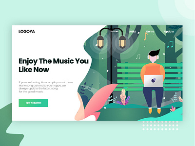 Music landing page