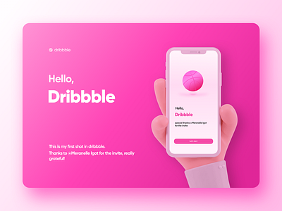 Hello Dribbble app design ui web