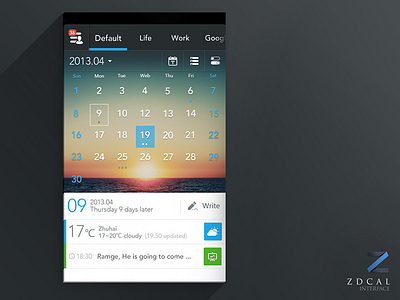 ZDcal for International android calendar calendar app design ui