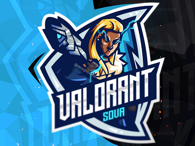 Valorant Sova Character Gaming Esports Mascot Logo