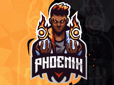 Valorant Phoenix Character Gaming Esports Mascot Logo esports esports logo esportslogo gamer gaming mascot logo mascots streamer twitch twitch logo