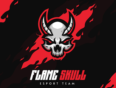 Flame Skull Esports logo. esports esports logo esportslogo gamer gaming mascot logo mascots streamer twitch twitch logo