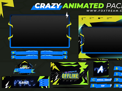 Fortnite Inspired Animated Stream overlay pack for twitch