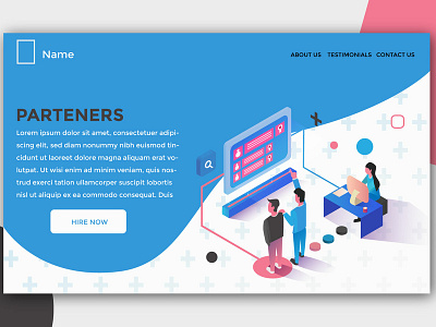 Consultation Online - isometric web header design header header illustration illustration isometric isometric design isometric illustration vector web header website header