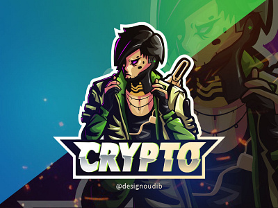 CRYPTO Apex Legends Esport Team Mascot Logo