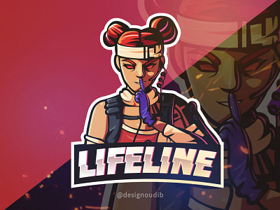 Lifeline Apex Legends Esport Team Mascot Logo