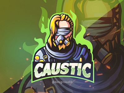 Caustic Apex Legends Esport Team Mascot Logo