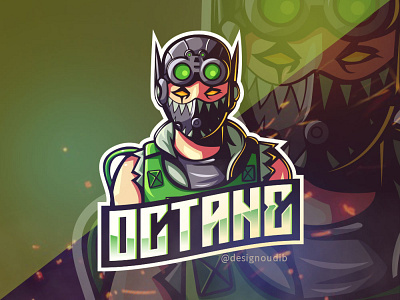 Octane Apex Legends Esport Team Mascot Logo