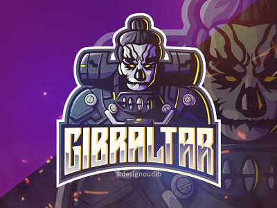 Gibraltar apex legends Esport Team Mascot Logo