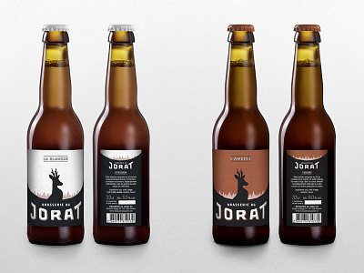 Branding - Brasserie du Jorat beer bottles branding brasserie graphic design jorat labels