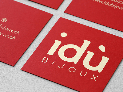 Business card - idù Bijoux bijoux business card graphic design jewelry