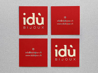 Business card - idù Bijoux bijoux business card corporate identity graphic design jewelry